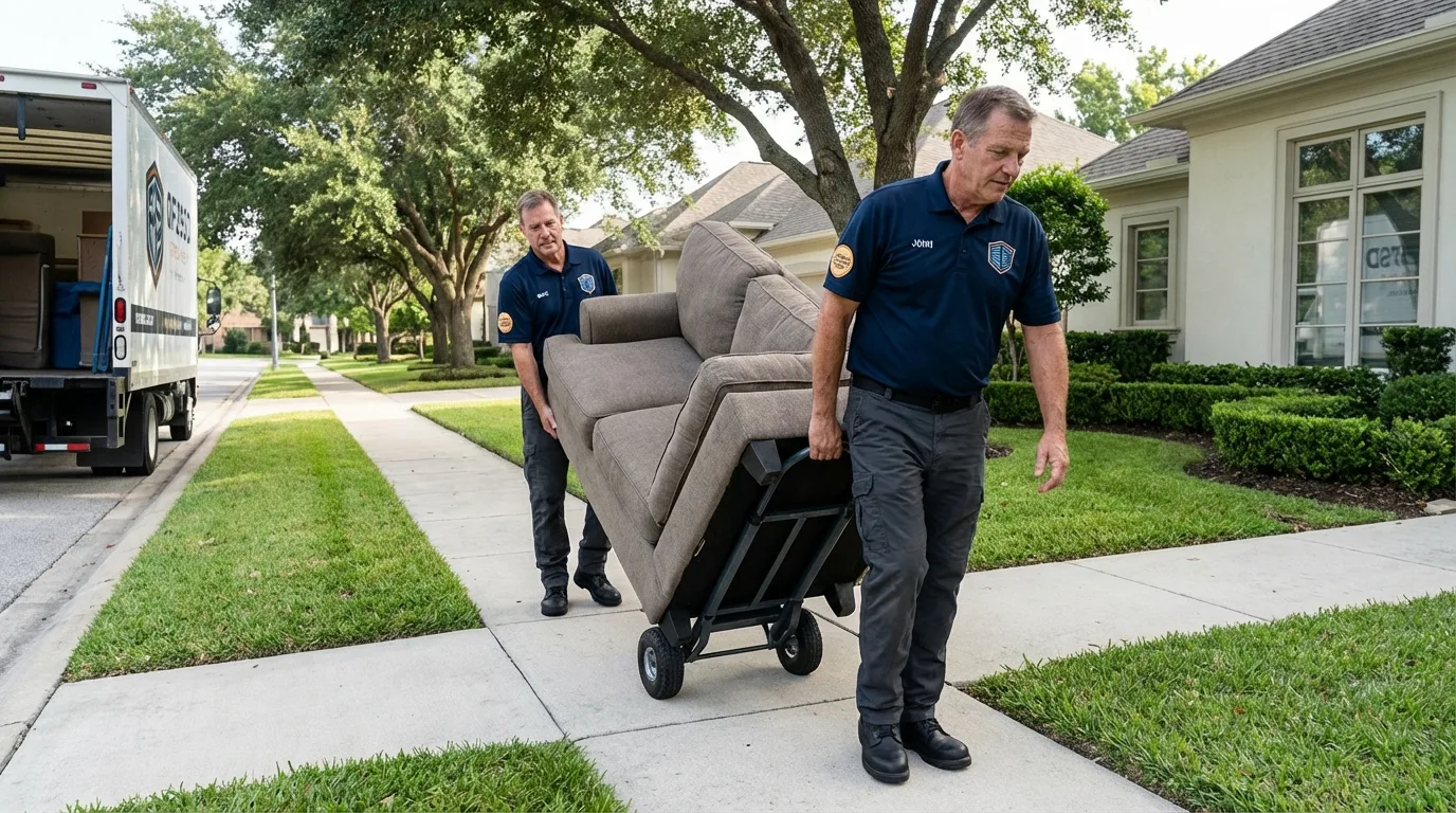 Local residential moving crew loading furniture in Tallapoosa, GA