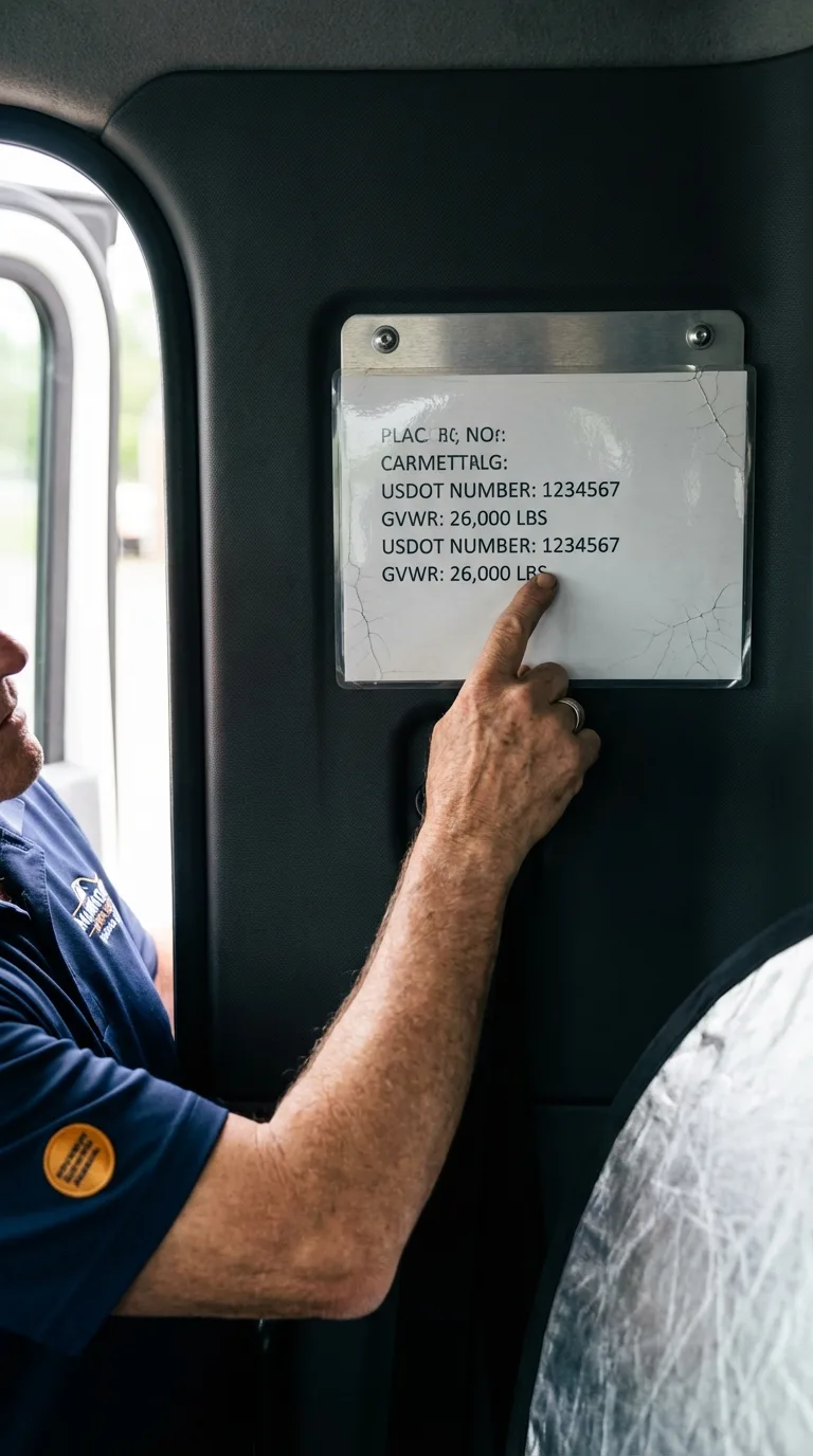 USDOT licensing placard verification in Tallapoosa
